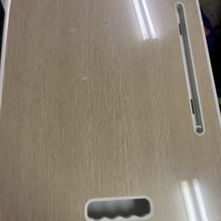 NEW Laptop Desk with Drawer, Bed Tray Table with Reading Holder and Foldable Legs & Cup Slot (Beige)