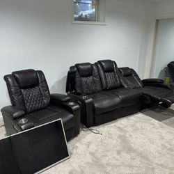 Reclining Sofa Set Couch 