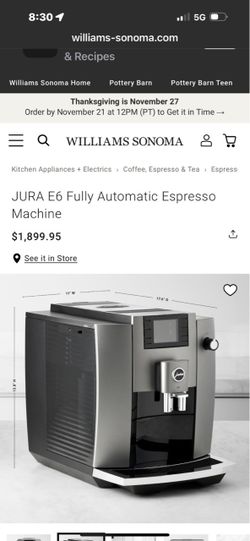 Jura E6 espresso coffee machine