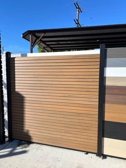 Innovative Teak Slat Composite Fence
