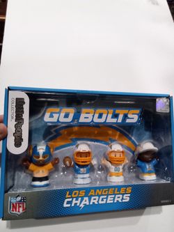 Fisher Price Little People NFL Los Angeles Chargers Go Bolts Collector Set