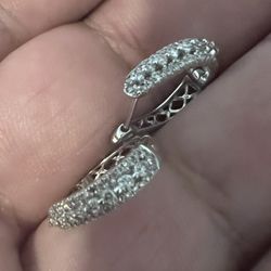 10k white gold 1/2ctw diamond earrings
