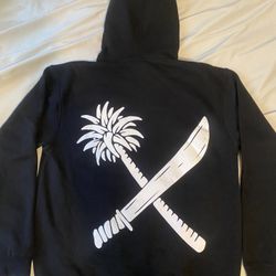 US VERSUS THEM Machete/Palm Tree Hoodie (L) Black