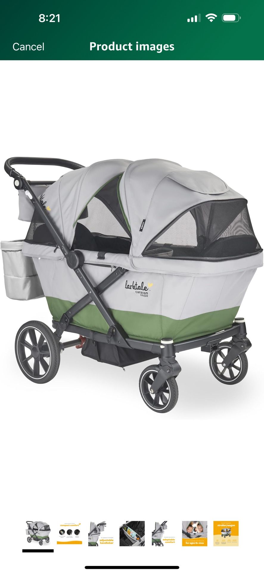 Larktale Caravan Coupe V2, Gray/Green