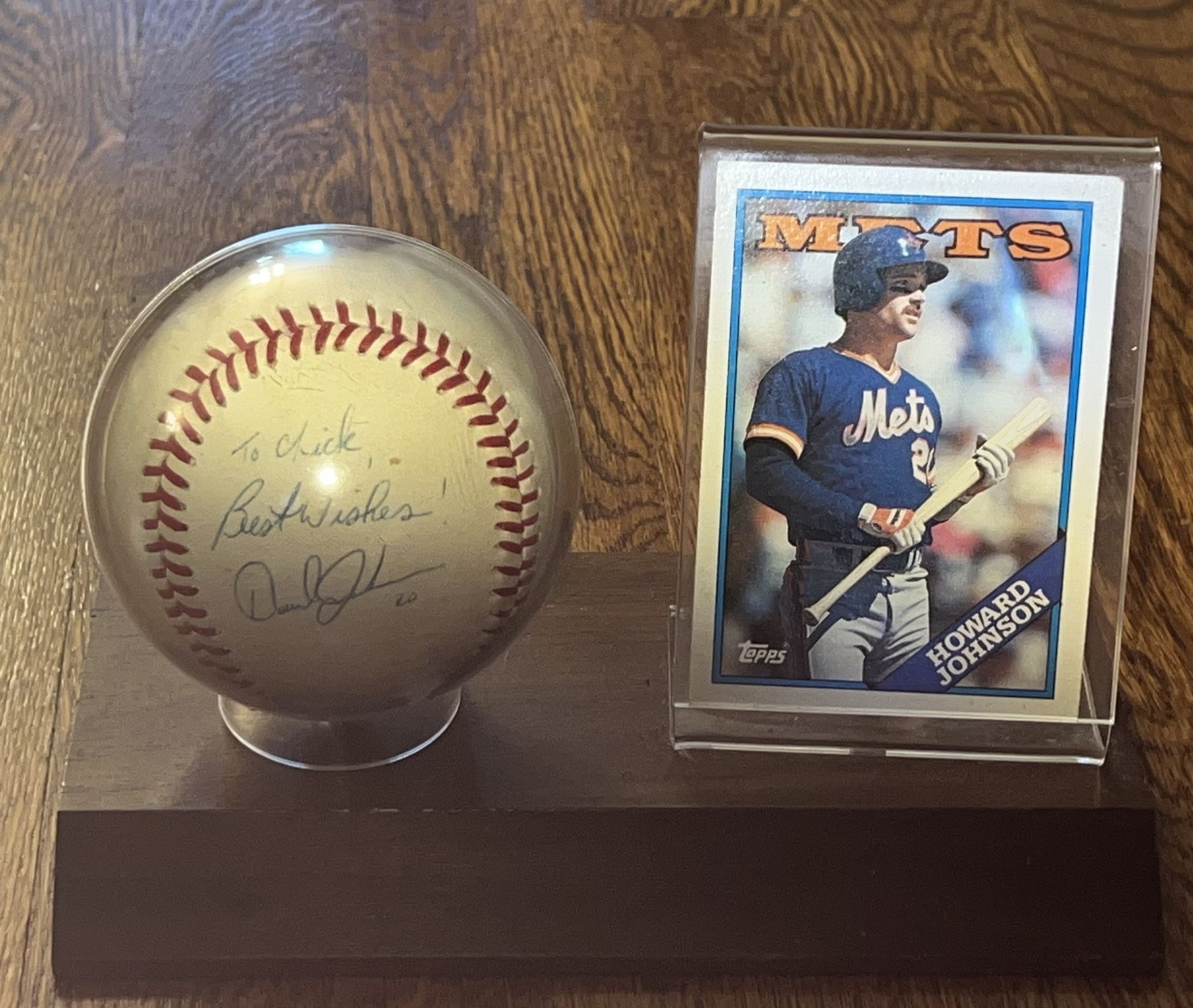 Autographed Howard Johnson HoJo Baseball And Baseball Card In Display Case  for Sale in Kings Park, NY - OfferUp