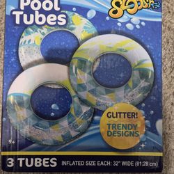 Inflatable Pool Floats with Glitter