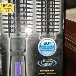 Conair 2 In & 1-1/2 In. Spin Air Brush Styler, NEW