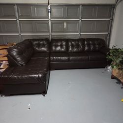 Faux Leather Couch 