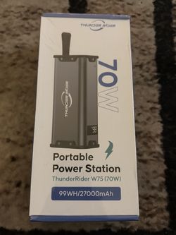 ThunderRider W75 Portable Power Station – 70W, 99Wh / 27,000mAh