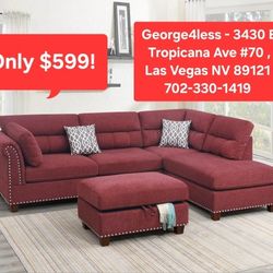New Sectional With Ottoman 