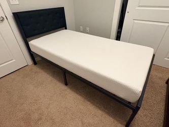 Mattress with bedframe, twin size