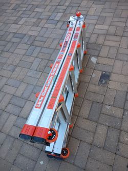 Little Giant Mega Max Step/Extension Ladder, Air Deck & Work Tray