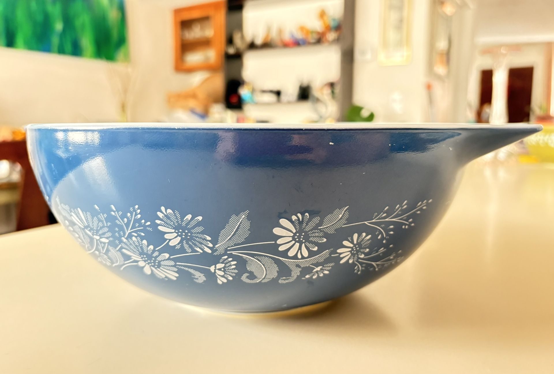 Vintage Pyrex Blue Mist Colonial Large Mixing Bowl