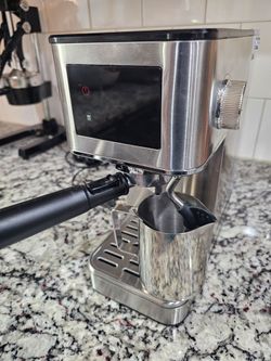 Stainless Steel Espresso Machine with Steam Wand