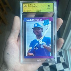 1989 Ken Griffey Jr Donruss Rated Rookie Graded MBA Mint 9