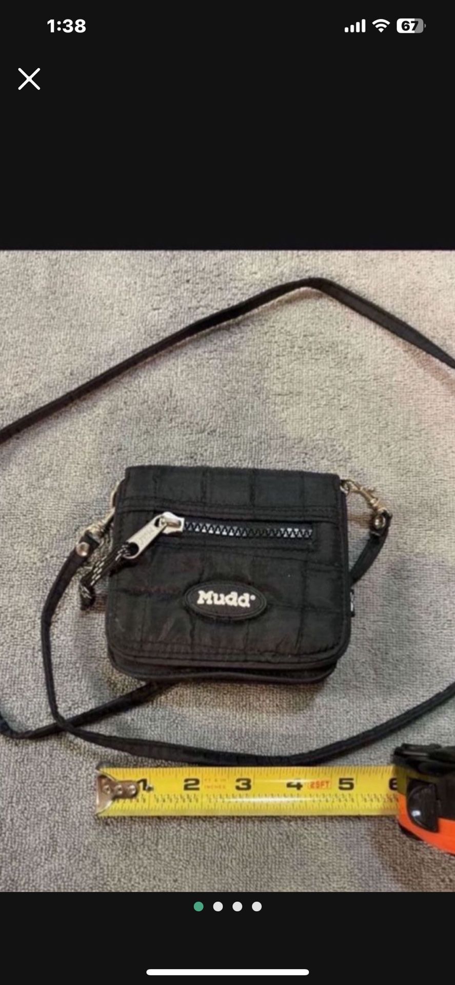 CA. MUDD CROSSBODY. LOTS OF COMPARTMENTS. APPROX. 4.5 X 4.5”