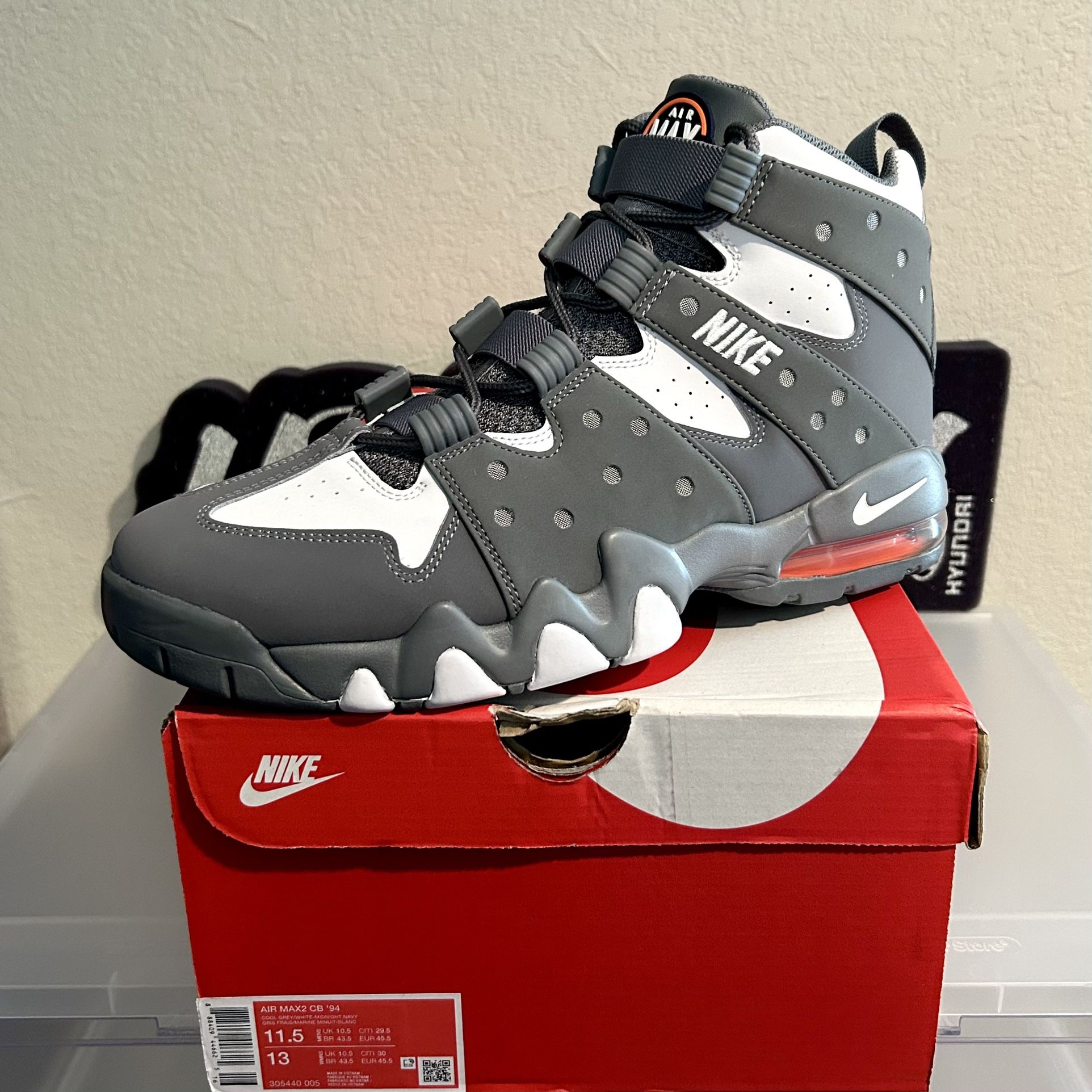Brand New Nike Air Max CB '94 Barkley “Cool Grey White” Men's