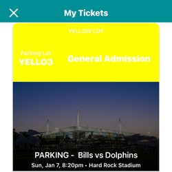 Dolphins Parking Pass 