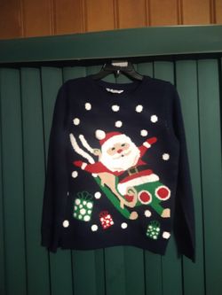 Redherring. Santa Claus Dark Blue Size 12 Sweater