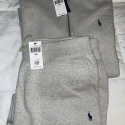 New Grey Polo Sweat Suit Size 2XL 