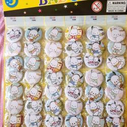 New Pochacco Badges - $1 each or 6 For $5