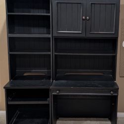 Desk With Hutch - Wood