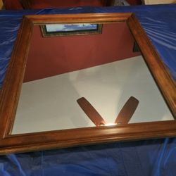 Large Wood Framed Mirror