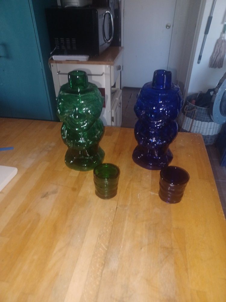 Mountain Men Decanter & Shot Glasses $50