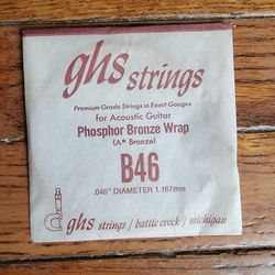 Ghs B46 Phosphor Bronze Wrap Guitar String