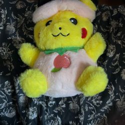 Cute Pikachu Peach Outfit Plushie!!!