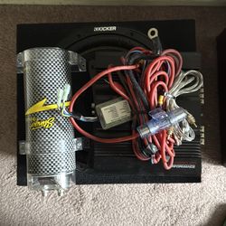 Car Audio Bundle – Subwoofer, Amp, Capacitor, Wiring Kit