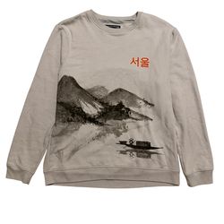 Blind Roster Korea Sweatershirt large gray double sided graphics