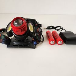 Super Bright LED Headlamp T6 COB LED Headlight 4 Modes Zoomable Torch Flashlight