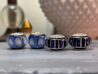 Pandora Murano Glass Charm Beads – Set of 4