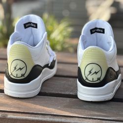Jordan 3 Retro SP Mid White/Black Fragment Design Men’s US 12