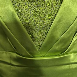 Formal Mini Party Dress Green Strapless 3 