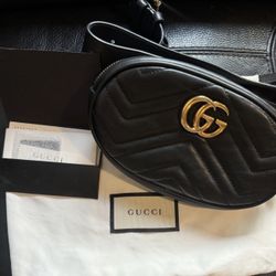 Original Gucci Marmont Matelasse Belt Bag