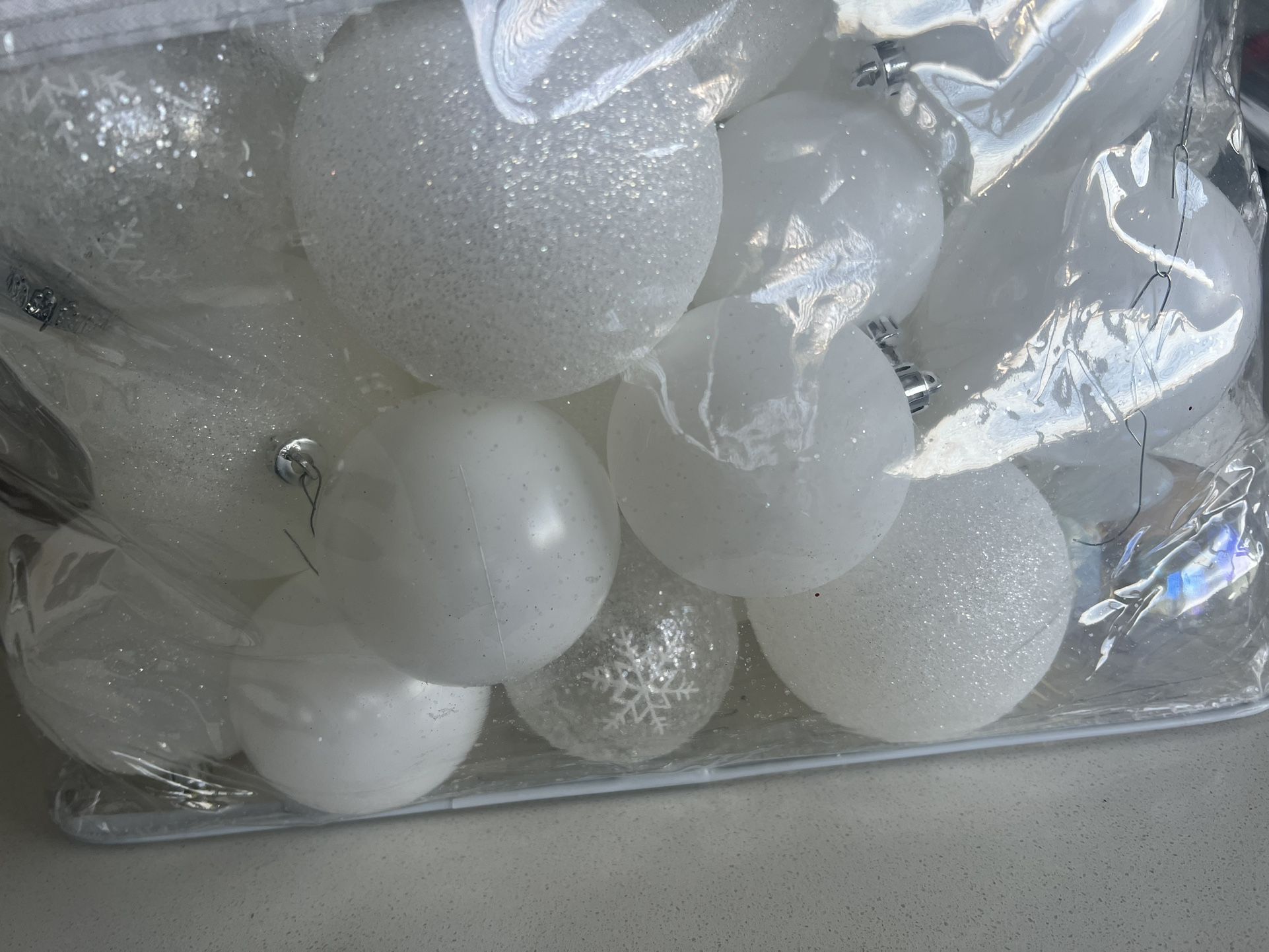 While Ornaments Bundle - Christmas/Holiday Season - Shatterproof