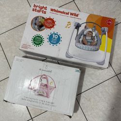 Brand New In Box Portable Swing & Baby Playmat $60for Both
