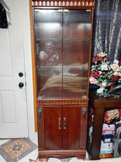 23x70 Wood case with plug in light
