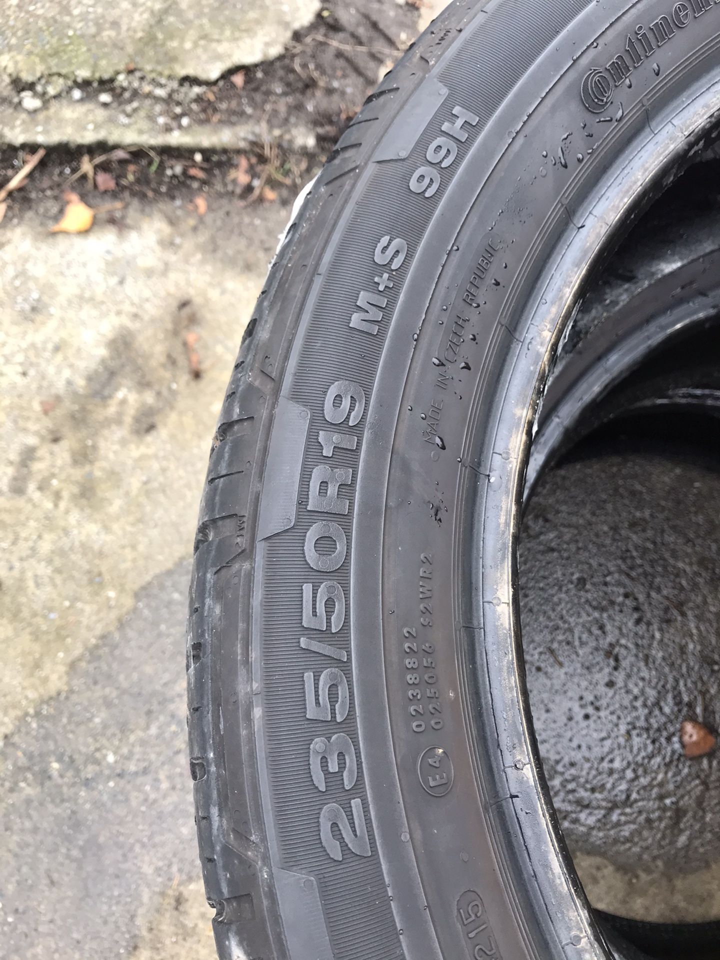 Tires 235/50 R19 Continental - quantity 3 will sell all three, two or separate