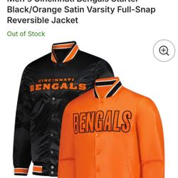 Xl Starter Bengals Reversable Jacket 