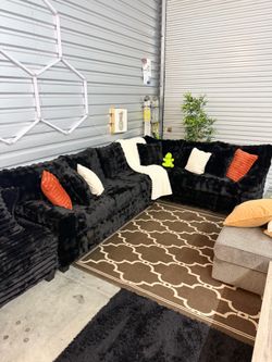 🖤 Waffle Corduroy Sectional Sofa