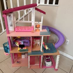 Barbie Dreamhouse with Slide & Pool – Large 3-Story Dollhouse (Discontinued Model)
