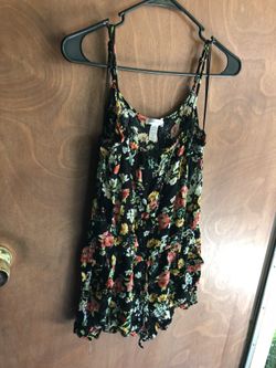 Large flower romper