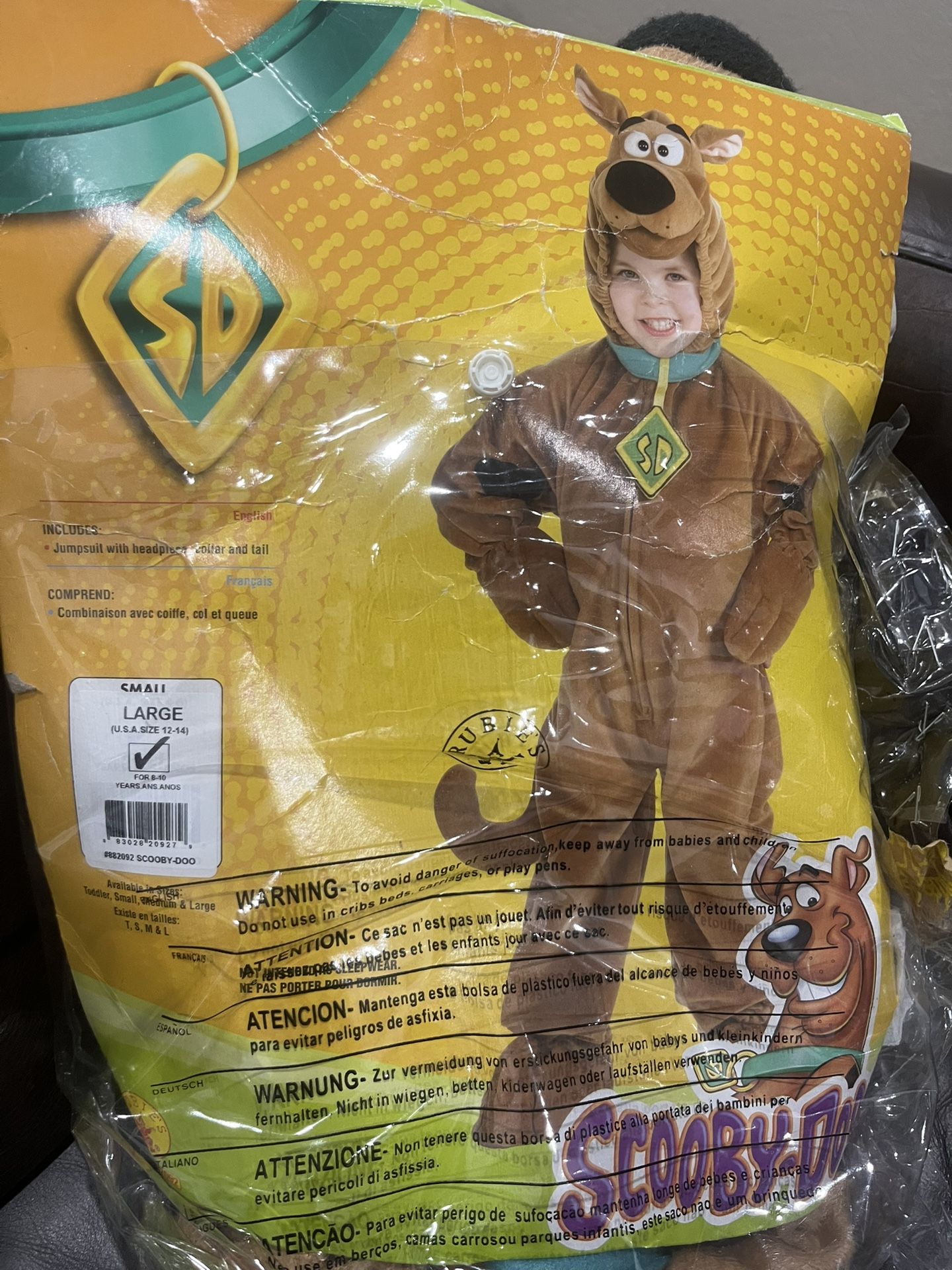 Scooby doo costume - Kids Size Large 12-14