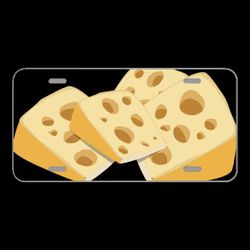 License Plate Novelty Car Front Cheese Dairy Food Swiss Cheese