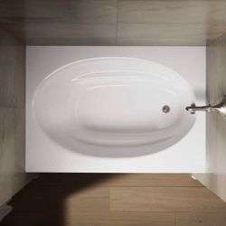 Windward 60 in. x 42 in. Acrylic Alcove Soaking Bathtub with Right-Hand Drain in White