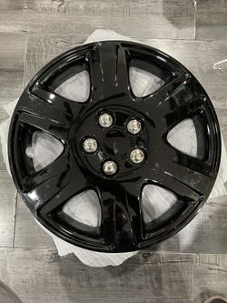 15” black hubcaps 4 wheel rim covers fits toyota corrolla camrry honda civic, fit and more polveras tapas de rin negras