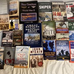 Lot of 20 War & Military History Books – WWII, Vietnam, Strategy, Biographies